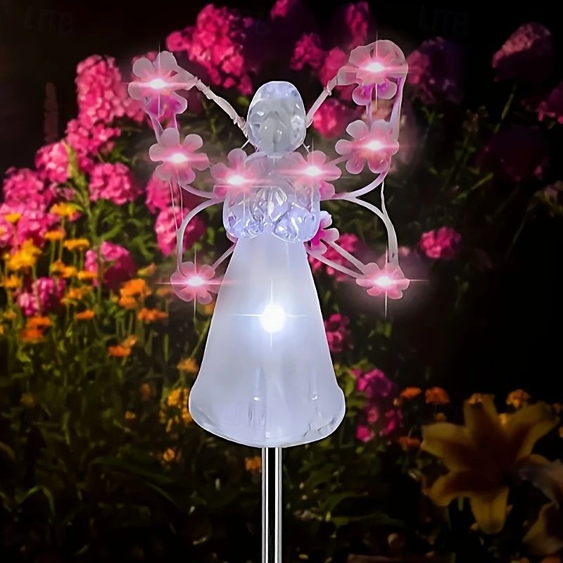 1/2 Pcs Solar Angel Lights Garden Pile Light LED Angel Solar Landscape Lawn Light for Cemetery Grave Memorial Gift Christmas Lawn Yard Walkway Landscape Decoration 2025 - $21.99 –P9