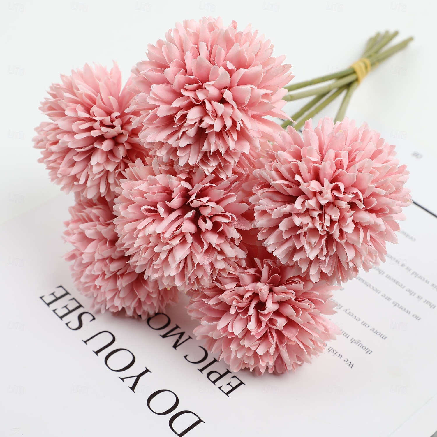 Artificial Chrysanthemum Ball Flowers, Macaron Color Fake Table Tennis Flowers for Wedding Decor, Home Decoration, Desktop Arrangement, Photography Props, Faux Floral Bouquet 2026 - $9.99 –P1