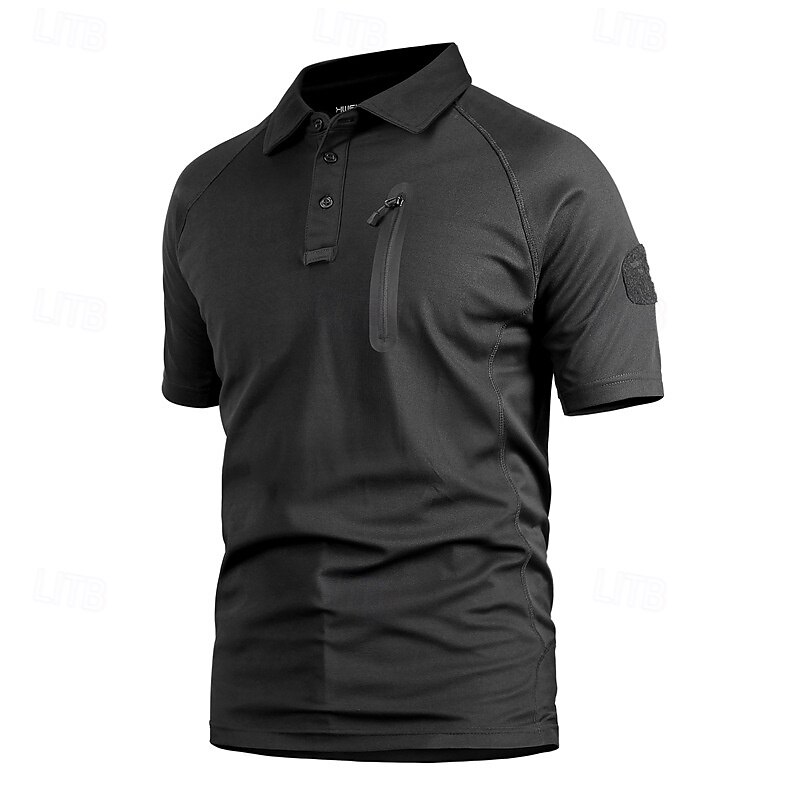 Herren Golfshirt Golf Poloshirts Arbeit Lässig Revers Kurzarm Basic Modern Einfach Tarnung Knöpfe Sommer Normale Passform Schwarz Tarnung Grün Khaki Golfshirt 2025 - $28.99 –P3