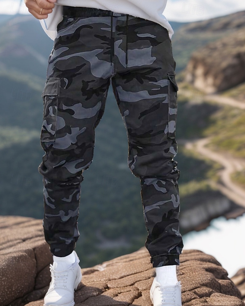 Voor heren Cargohosen Broek Camouflage broek Trekkoord Elastische taille Meerdere zakken camouflage Draagbaar Buiten Dagelijks Kamperen&Wandelen Modieus Klassiek Zwart Leger Groen 2026 - $21.99 –P10