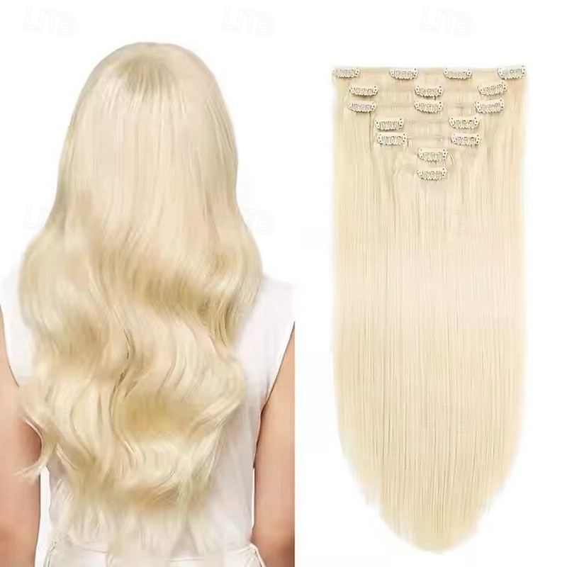 Clip-in prodlužování vlasů z pravých lidských vlasů pro ženy, přírodní lidské vlasy 120g 7 ks 1# 1b# 2# 4# 613# 2025 - $144.99 –P5