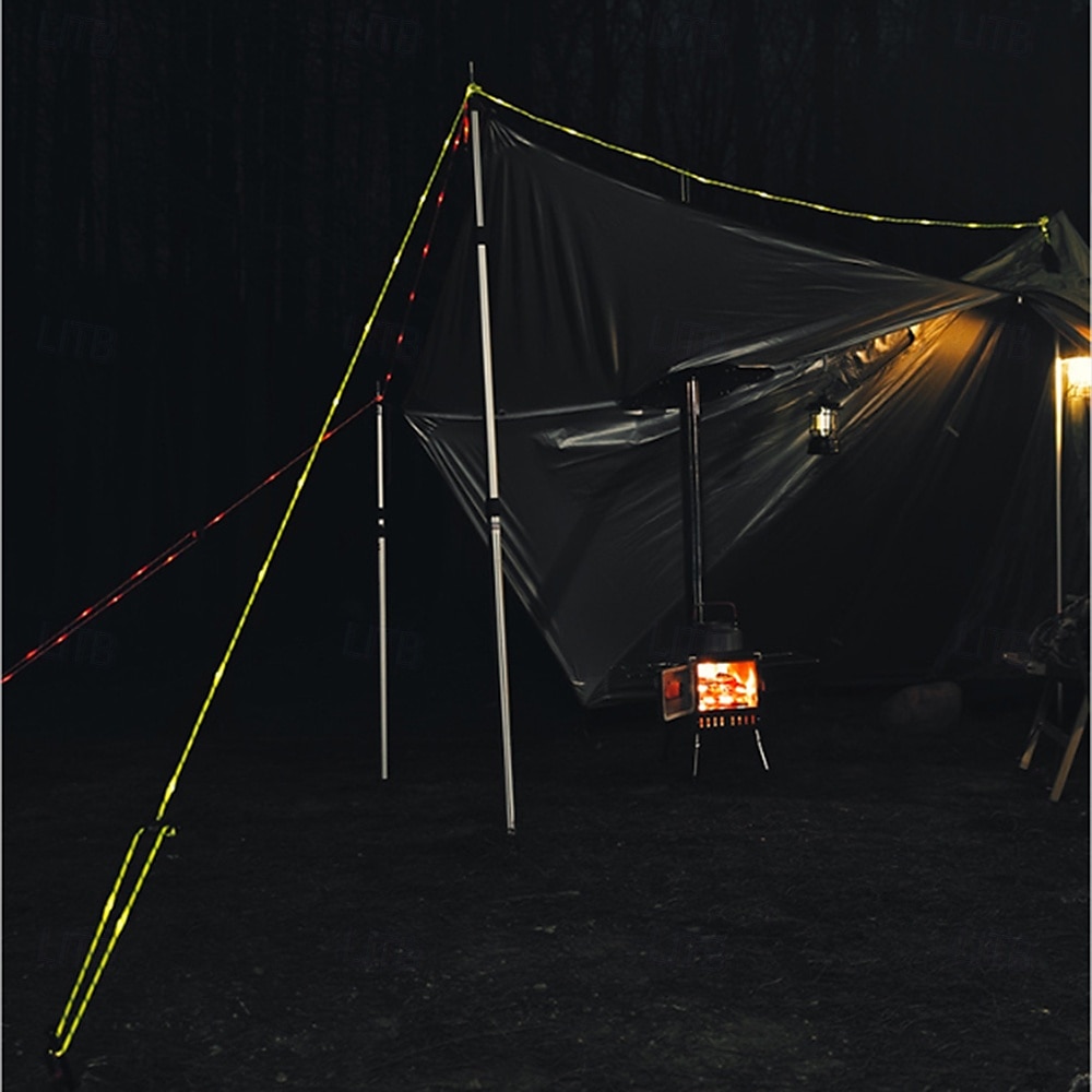 1 Pc Outdoor Camping Rope Light – Waterproof Camping Luminous Wind Rope, 5M/16.4FT, 3 Lighting Modes, Windproof Canopy Tent Rope with AA Battery Box, Perfect for Outdoor Atmosphere Lighting 2025 - $23.99 –P20