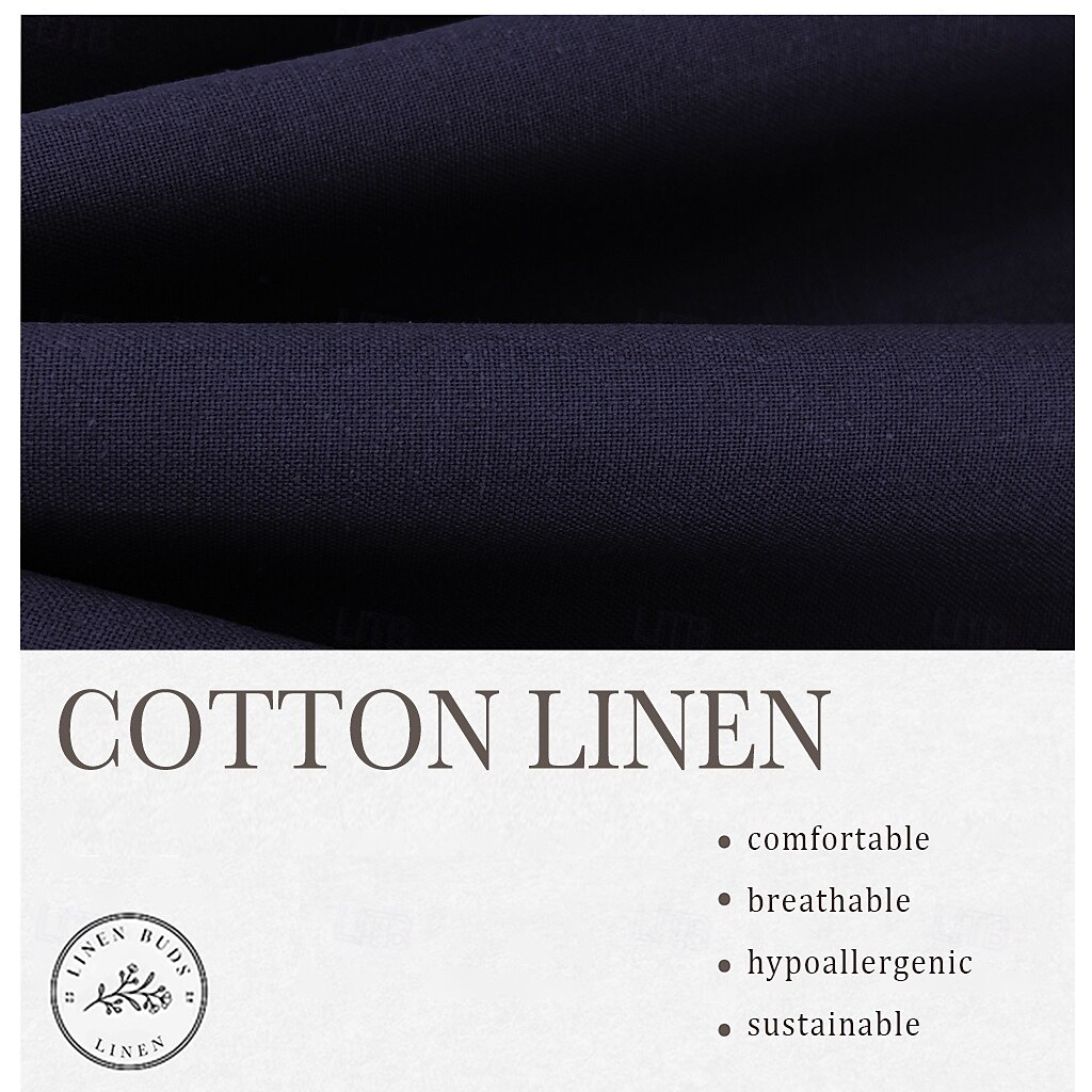 Trajes de lino para boda de negocios para hombre, azul marino, moda formal, verano, color sólido, corte estándar, 3 piezas, botonadura sencilla, un botón 2025 - $139.99 –P3