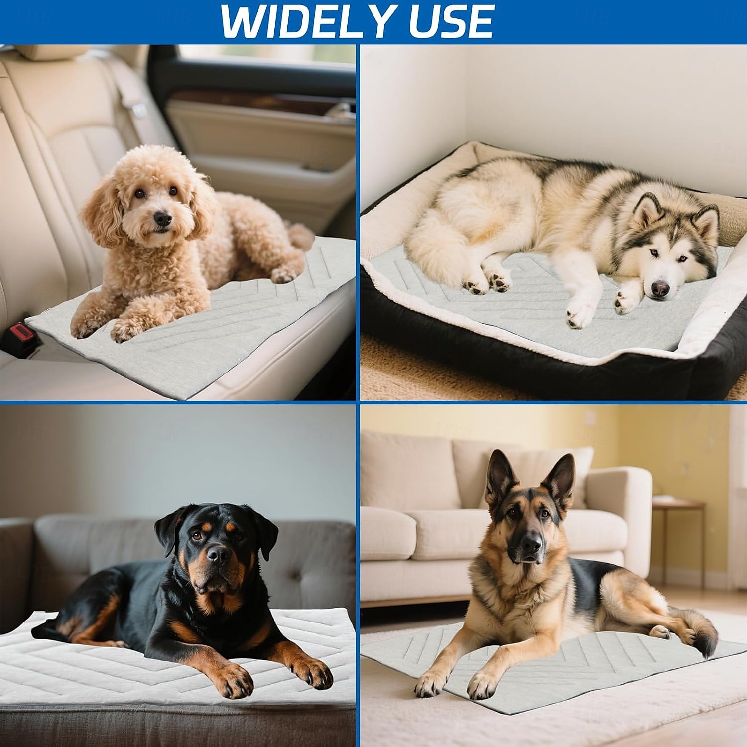 Tapis rafraîchissant pour chien - lit rafraîchissant instantané pour chien &chats non toxiques &tapis rafraîchissant antidérapant lavable en machine pour l'intérieur &utilisation en voyage de 2025 ? $36.99 –P9
