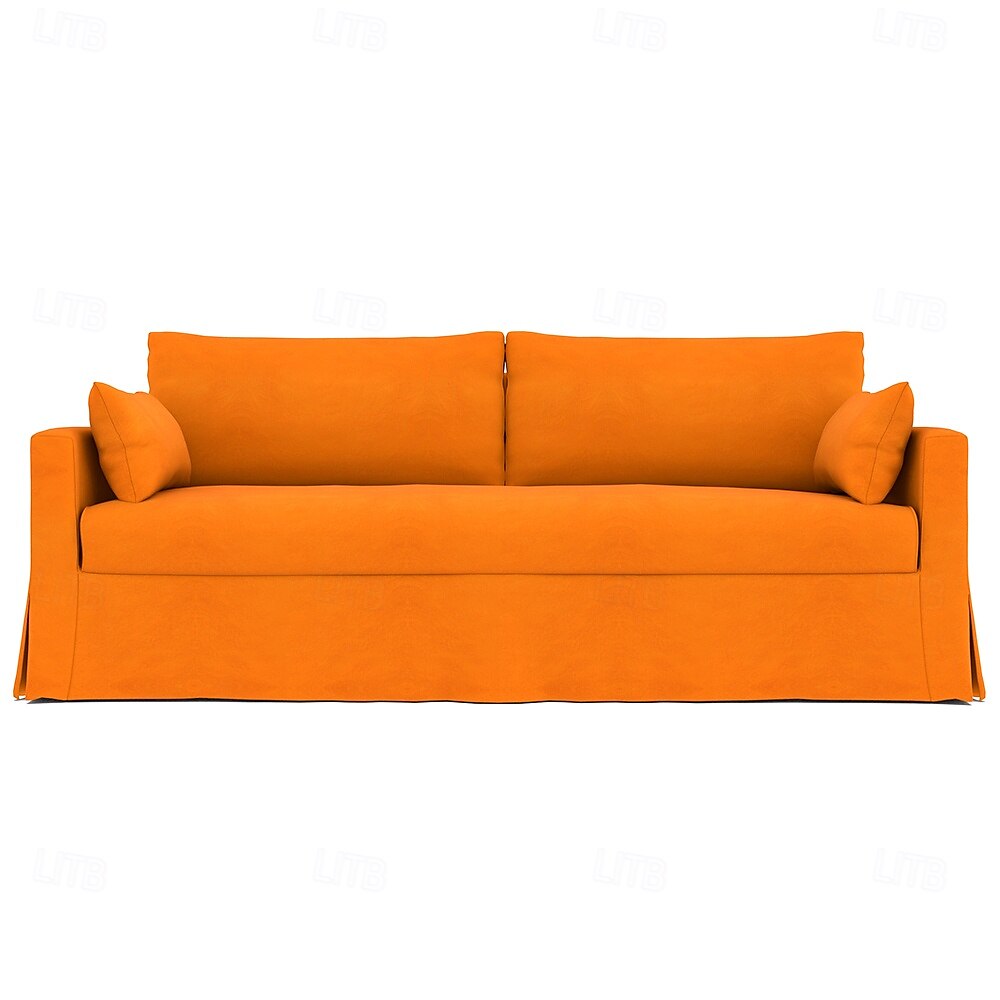 غطاء أريكة مناسب لأريكة هيلتارب، أغطية مخملية مبطنة بلون واحد 2025 - $241.69 –P5