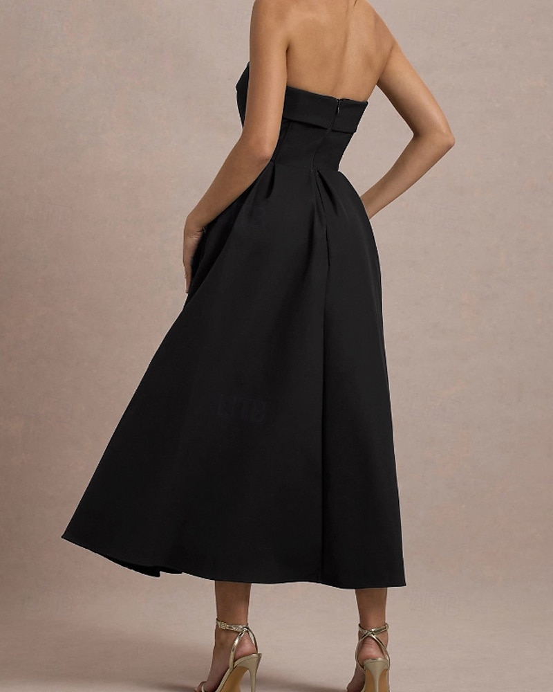 Pentru femei Rochii Midi Rochie albă Rochie de absolvire Rochie de bal Rochie de petrecere Modă Nuntă Petrecere Serată Fit regulat Simplu Fără manșon Fără Bretele Negru Alb Galben Roz Îmbujorat Vară 2025 - $31.99 –P20