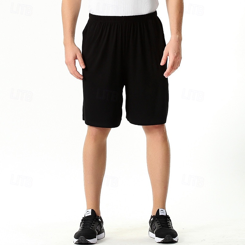 Homens Loungewear shorts de pijama Tecido Moda Clássico Casual Casa Diário De Cama Algodão Conforto Respirável Macio Calção Cintura elástica Verão Preto Rosa de 2025 por $13.49 –P6