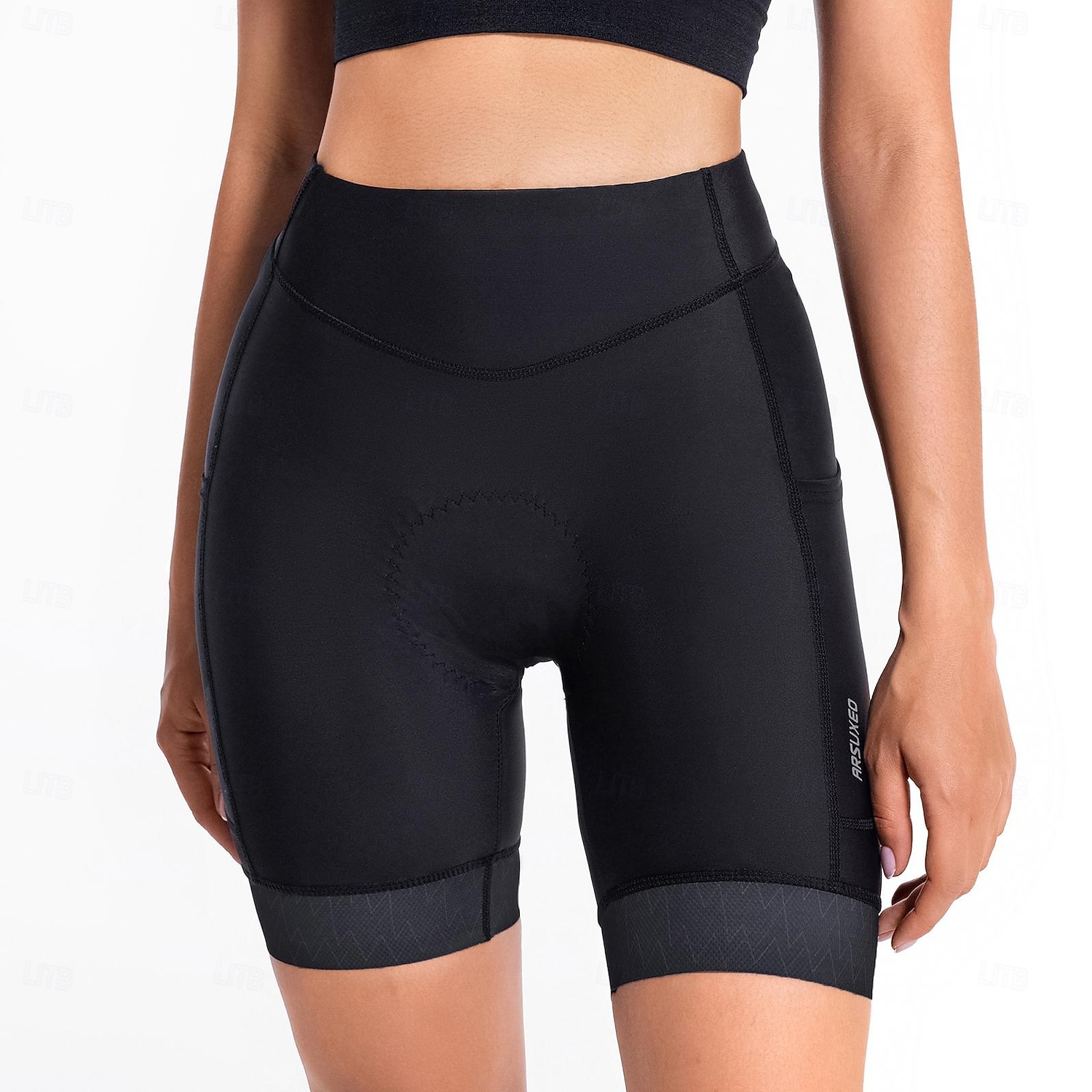 Arsuxeo Dam Ensfärgat Cykelvägshorts Undershorts till cykling Cykelbyxor Cykel Shorts Trikåer Formpassad Bergscykling Vägcykling sporter Svettavvisande Bekväm Skyddande Elastisk Svart Mörkblå Kläder 2025 - $30.99 –P8