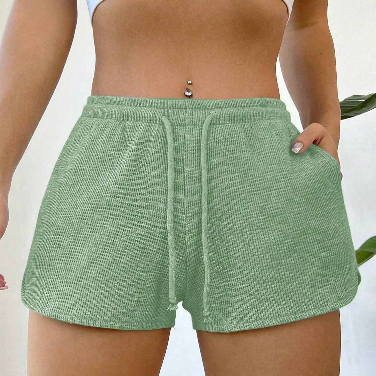 Pentru femei Pantaloni Sport chinez Pantaloni Scurți Vacanță Epocă Modă Scurt Talie Înaltă Simplu Buzunar Curea elastică Confortabil Απαλό Comfortabil Micro-elastic În aer liber Stradă Albastru 2025 - $15.99 –P12