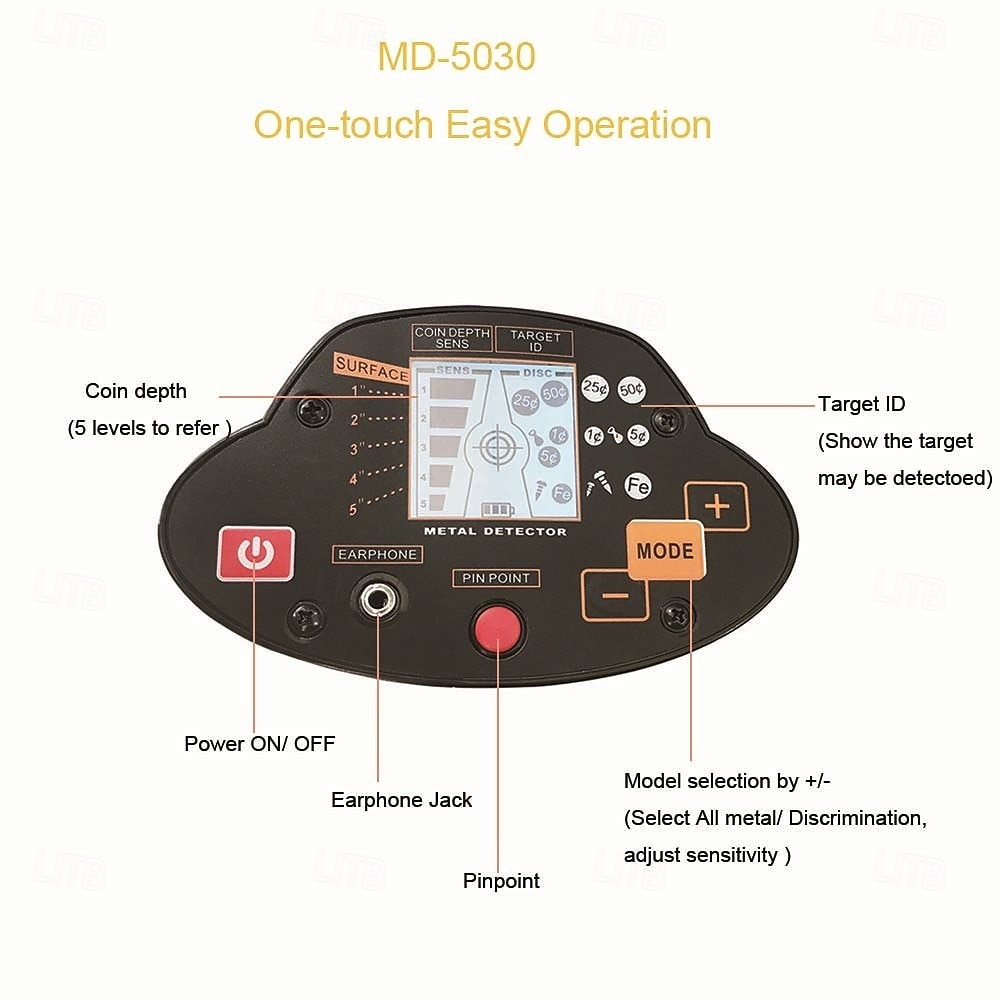 MD-5030 Portable Digital Metal Detector - High-Precision Underground Gold Finder with LCD Display & Adjustable Stem for Detecting Gold, Silver, Coppe 2025 - $246.39 –P10