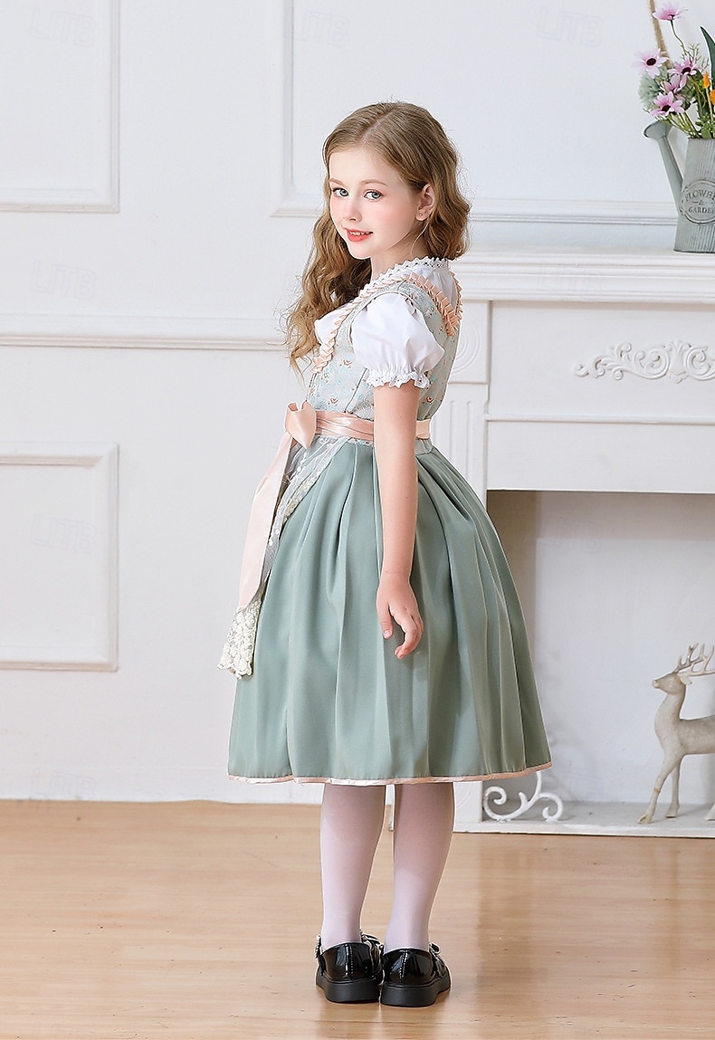 Oktoberfest Encaje Vestidos Delantal Blusa con falda acampanada Mucama bávaro Alemán Munich prados Chica Carnaval Festival de Cerveza Paño de estilo tradicional 2026 - $79.99 –P8