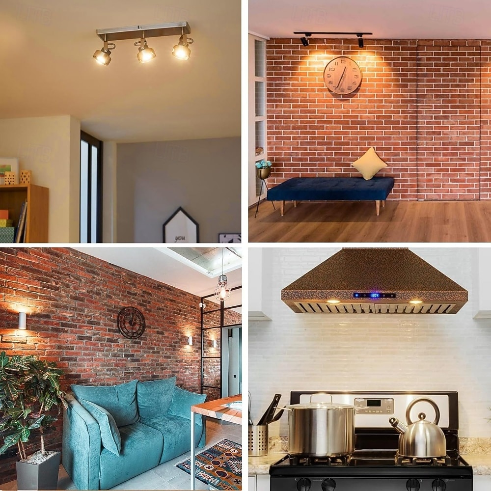 GU10 halogenlampa 220v 50w halogenlampor MR16 med glasskydd 2700k varmvit dimbar för ljusvärmare lampskena taklampa 6st 2025 - $16.49 –P4