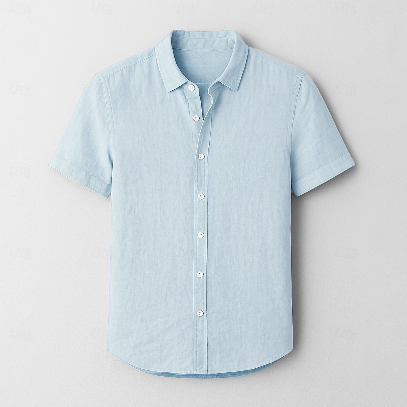 Men's 100% Linen Shirt Light Blue Light Yellow White Light Green Navy Blue Light Grey Short Sleeve Solid Color Shirt Collar School Formal Buttons Clothing Apparel Elegant Vacation Vintage Tropical 2025 - $40.99 –P2