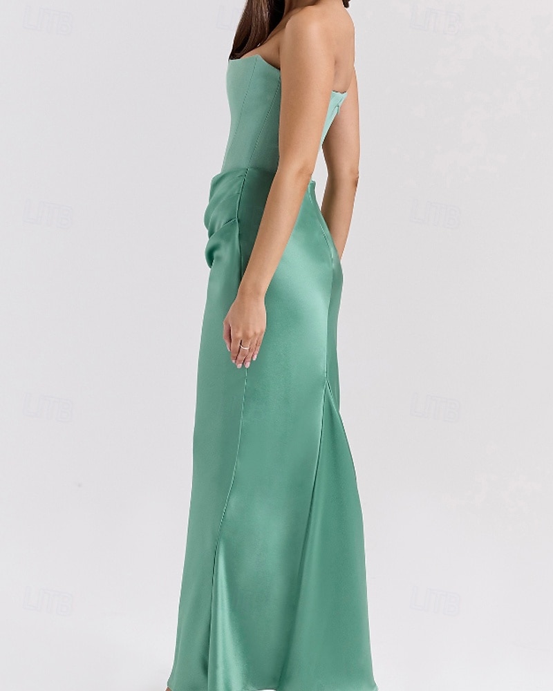 Femmes Robe Longue Maxi Robe Robe Blanche Robe de remise des diplômes Robe de Bal Robe de Soirée Élégant Mode Soirée Occasion Spéciale Coupe régulière Uni Sans manches Sans bretelles Noir Blanche de 2025 ? $31.99 –P20