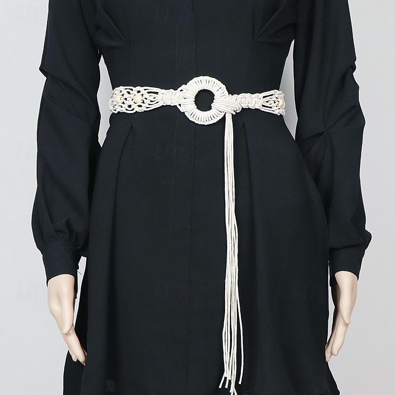 Damen Gürtel Polyester Schwarz Kamel Beige Taillengürtel Straße Täglich Einfarbig 2026 - $27.99 –P4