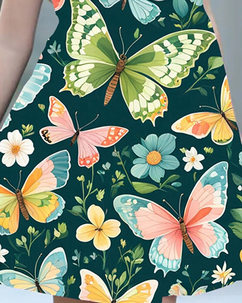 Dziewczyny ' 3D Motyl Sukienka Bez rękawów Lato Wiosna Urlop Codzienny Święto Księżniczka Piękny Słodkie Dzieci 4-12 lat Codzienne sukienki Sukienka A line Do kolan Regularny 2025 - $13.99 –P3