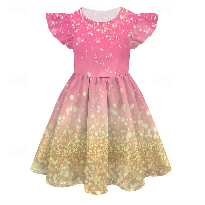 Girls' 3D Color Gradient Dress Sleeveless Summer Spring Vacation Daily Holiday Beautiful Sweet Kids 4-12 Years Casual Dress A Line Dress Knee-length Regular Fit 2025 - $15.99 –P3
