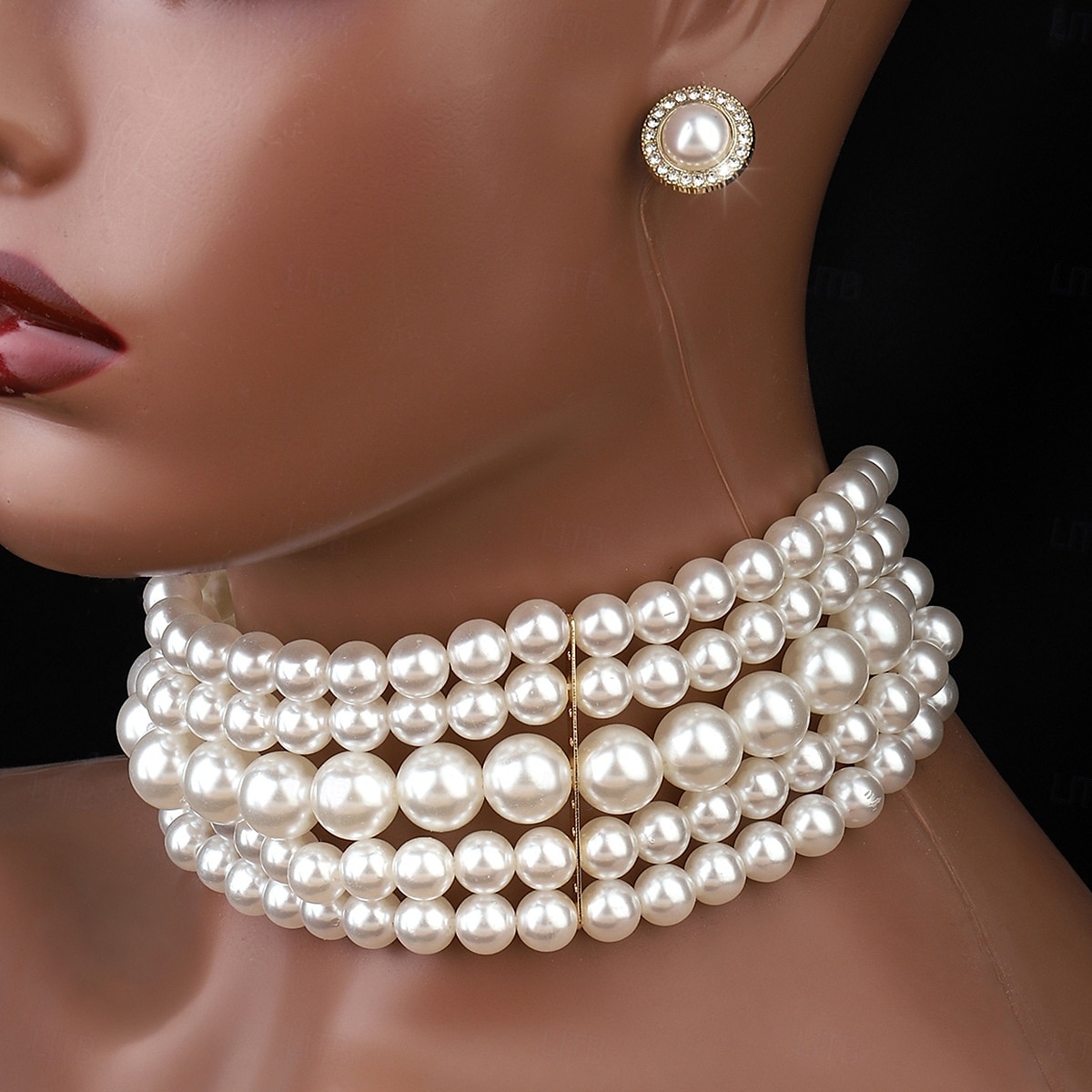 Conjuntos de joyas nupciales, 1 juego de pendientes de aleación de perlas de imitación, collar, elegante conjunto de joyas artísticas sencillas para mujer para bodas, cumpleaños y vacaciones. 2025 - $28.99 –P2