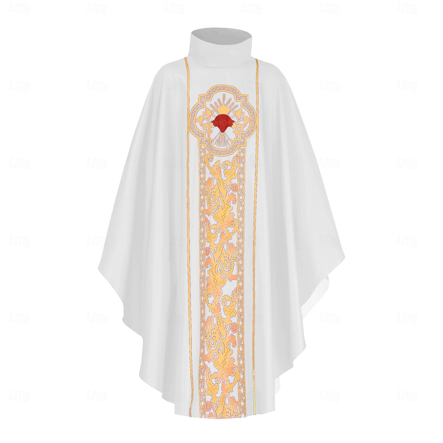 Retro / vintage Kostymer i middelalderstil Renessanse Kappe Cassock Prest Printer Herre Halloween Karneval Maskerade Voksen Kappe 2025 - $47.99 –P8