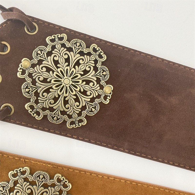 Ceinture Femmes PU Café Ceinture Taille Rue Quotidien Couleur Unie de 2025 ? $19.99 –P9