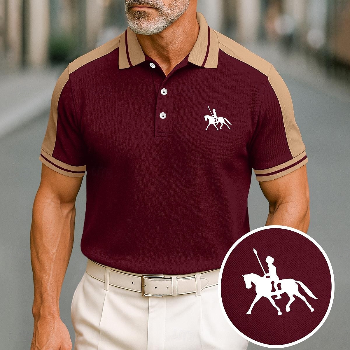 Men's Cotton Polo Shirt Golf Shirt Casual Holiday Lapel Short Sleeve Fashion Basic Color Block Patchwork Summer Regular Fit Black Wine Navy Blue Green Gray Light Blue Cotton Polo Shirt 2025 - $22.99 –P7