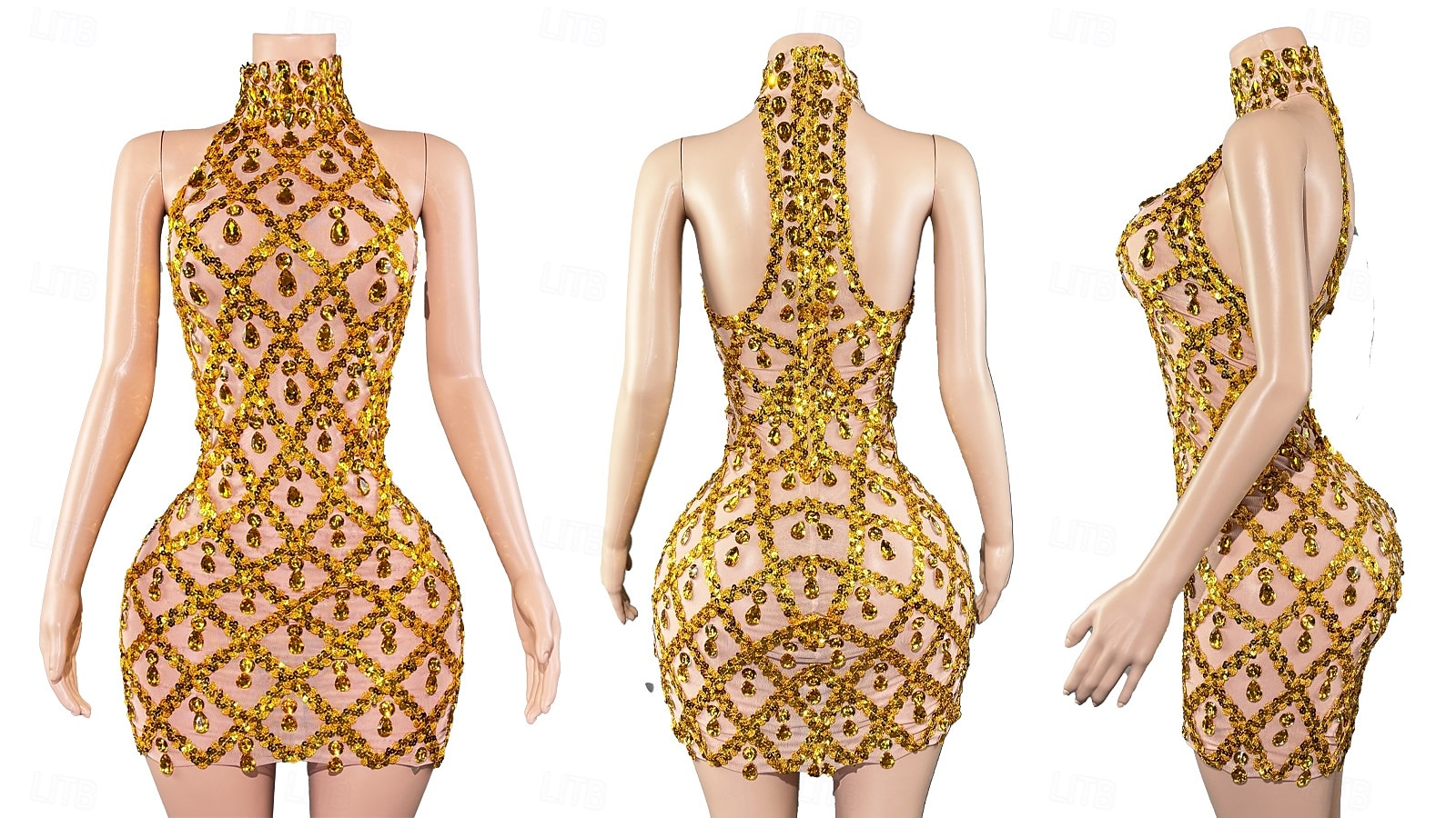Fierté Glamour Robe Robe à paillettes Drag Queen Sexy Pur Adulte Femmes Unisexe Halloween Carnaval Performance Tenue de club Défilé de la Fierté Se déguiser de 2026 ? $108.99 –P15