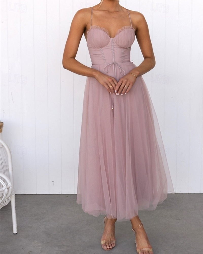 Pentru femei Rochie Lunga Rochie Maxi Rochie casual Rochie de Cocktail Rochie pentru invitata de nunta Rochii din Șifon Modă În aer liber Petrecere Concediu Fit regulat Simplu Fără manșon În V Negru 2025 - $31.99 –P10
