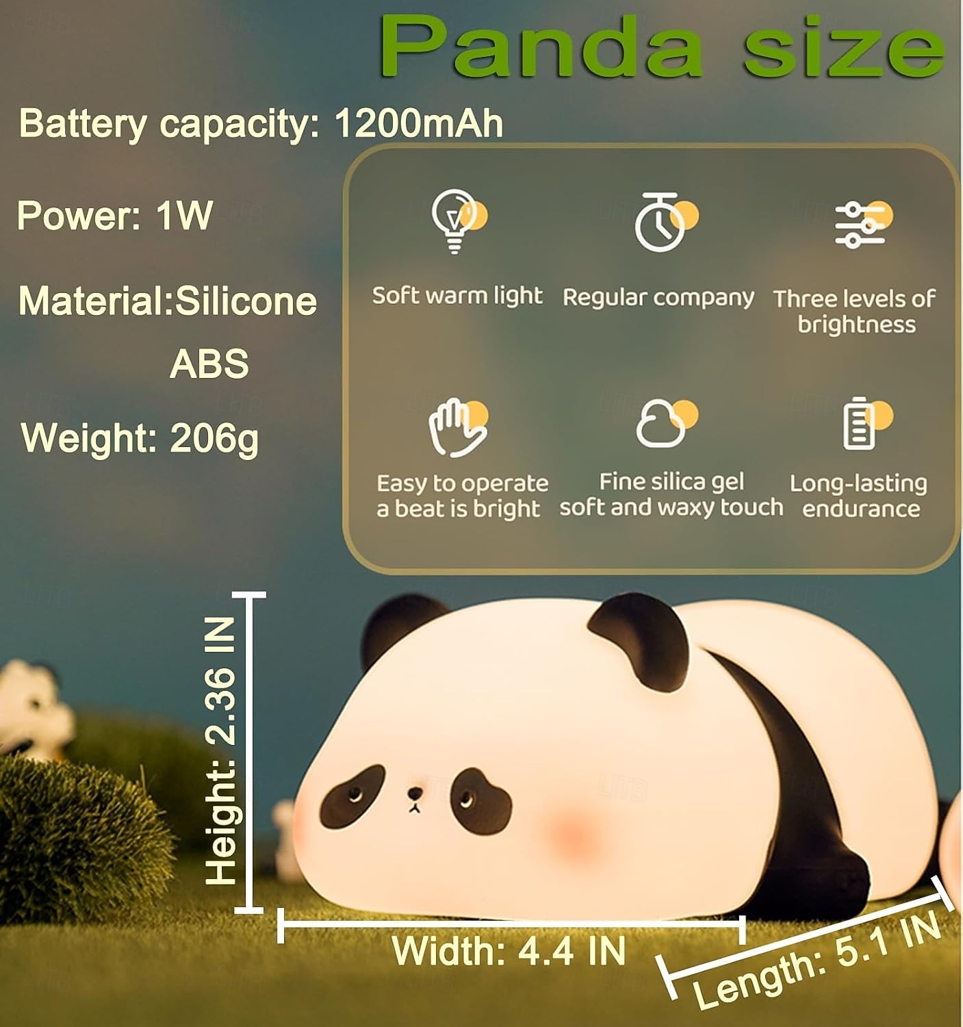 Cute Animal Night Light LED Silicone Squishy Animal Lamp for Kids Ideal Nightlight for Nursery  for Boys and Girls  Fun Room Decor  Soft and Safe Breastfeeding Light (Panda/Capybara/Dog/Duck/Dinosaur) 2026 - $17.99 –P6