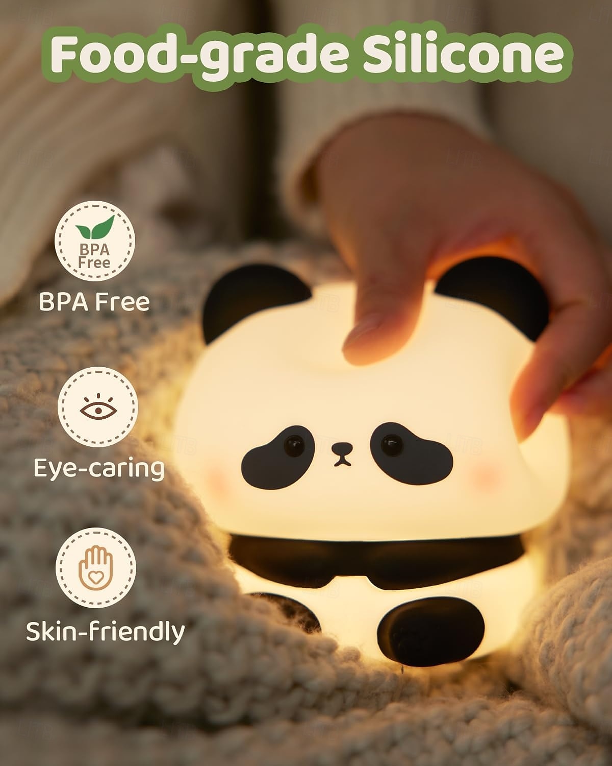 Cute Animal Night Light LED Silicone Squishy Animal Lamp for Kids Ideal Nightlight for Nursery  for Boys and Girls  Fun Room Decor  Soft and Safe Breastfeeding Light (Panda/Capybara/Dog/Duck/Dinosaur) 2026 - $17.99 –P4