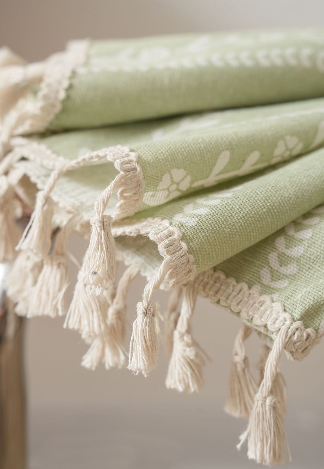 Boho Curtains Printed Cotton Linen Rod Pocket Vintage Farmhouse Bohemian Tassels Window Treatment 1 Panel Terracotta Stripe Florals for Bedroom Dining Room 2026 - E£1801.22 –P2