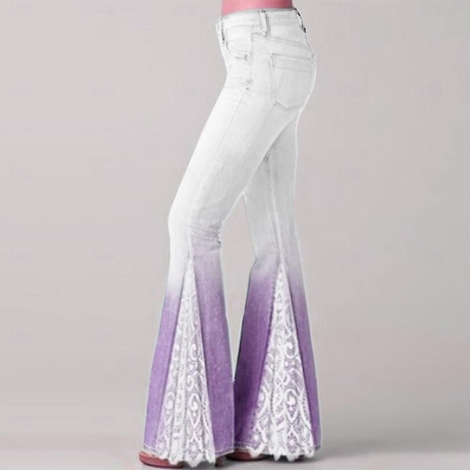 Retró Boho 1970-es évek Bell Bottom Pants Bő nadrág Hippi Közepes derekú Jelmez Női Mindszentek napja Farsang Vakáció Hétköznapi zenei fesztivál Felnőttek Nadrágok 2025 - $37.99 –P1