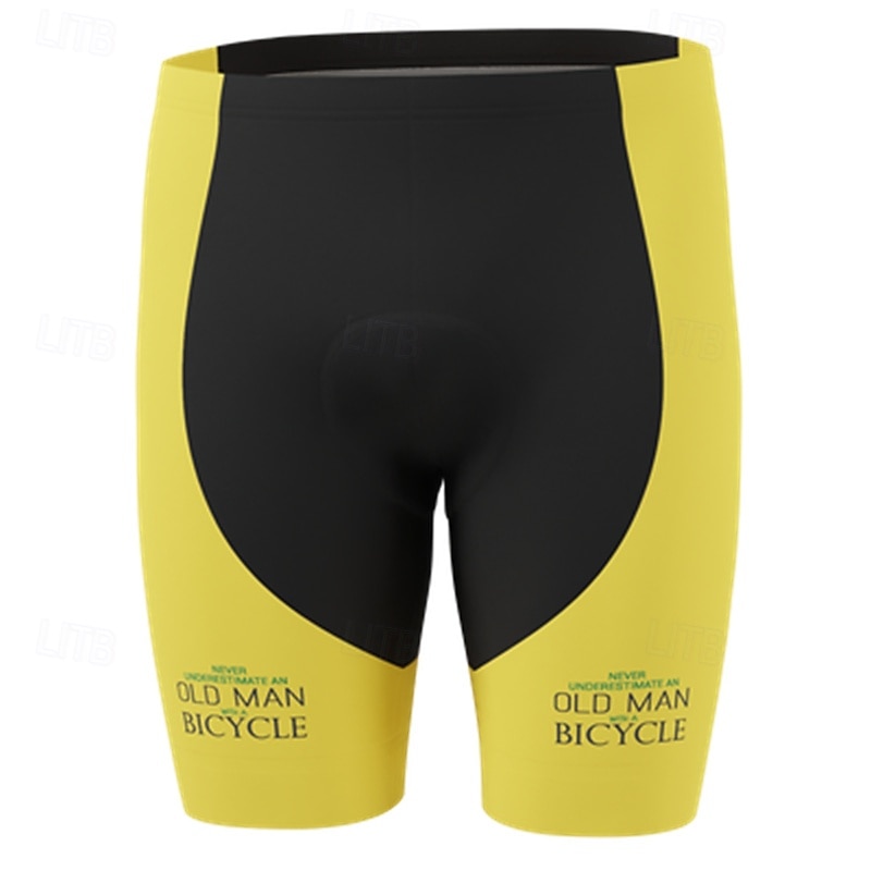Herr Cykelvägshorts Cykelshorts Vadderade cykelbyxor Cykel Shorts Underdelar Formpassad Bergscykling Vägcykling sporter 3D Tablett Andningsfunktion Snabb tork Svettavvisande Gul Röd Kläder Cykelkläder 2025 - $25.99 –P7