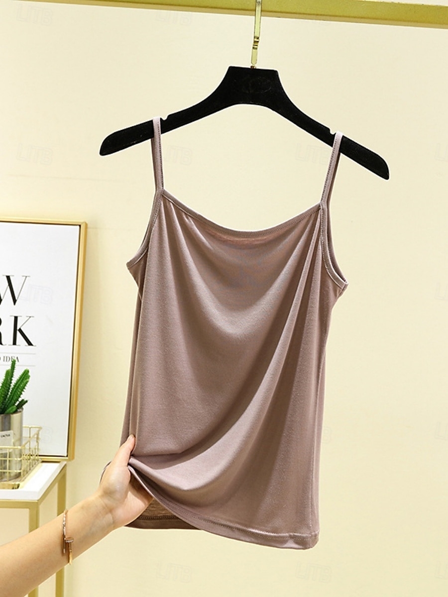 Pentru femei Camisole Tank Top Culoare solidă Zilnic Fără manșon Stil Nautic Topuri obișnuite Zilnic Fără Spate Albastru Deschis Gri Fier Albastru denim Verde matcha Negru Vară 2025 - $13.99 –P10