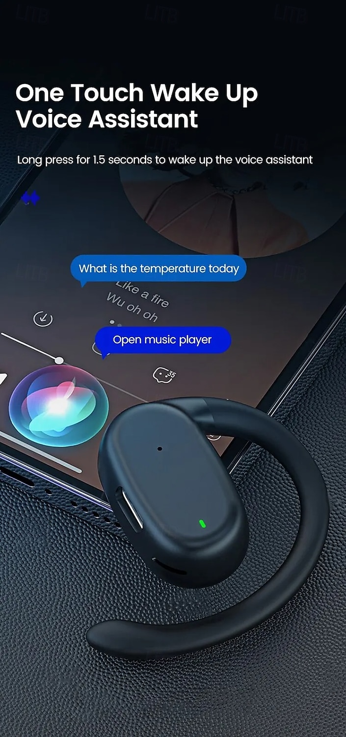 YJ76 TWS Ear Hook Headphones Bluetooth 5.2 – Open-Ear Design, HiFi Stereo, Noise Cancelling Mic, Long Battery Life, Waterproof, for Workout Travel Gaming 2025 - $20.99 –P6