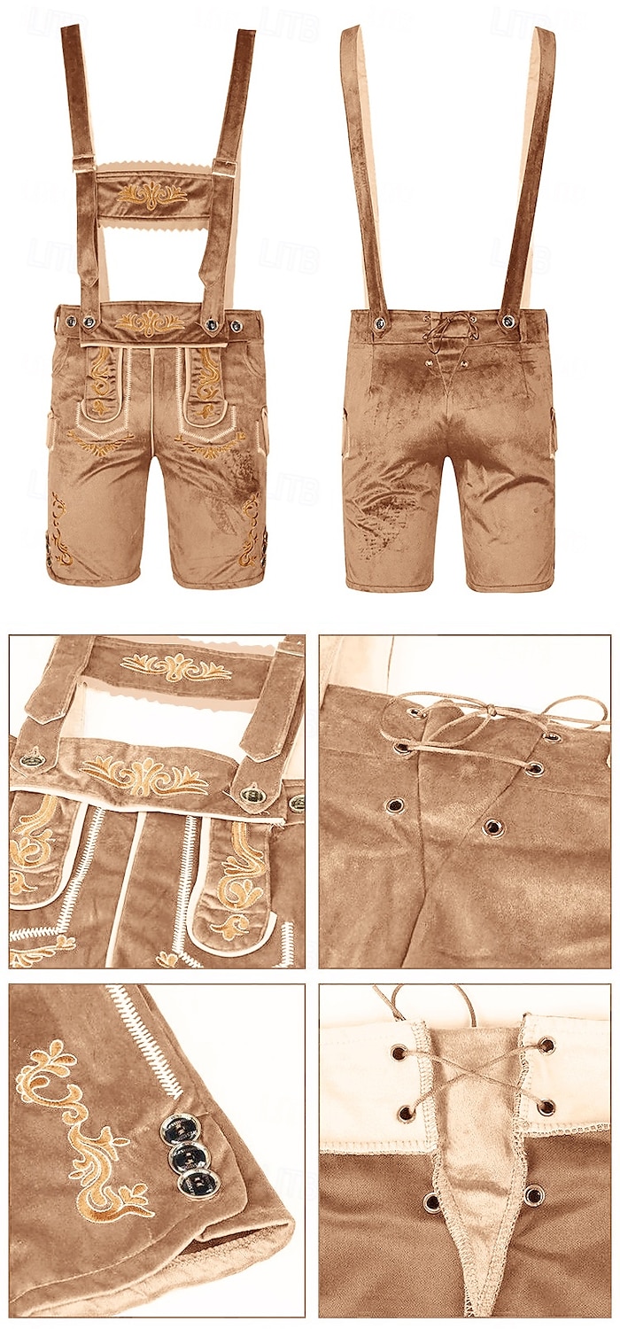Oktoberfest Lederhosen Beiers Duits München Weiden Voor heren Doek in traditionele stijl Short 2025 - $46.99 –P3