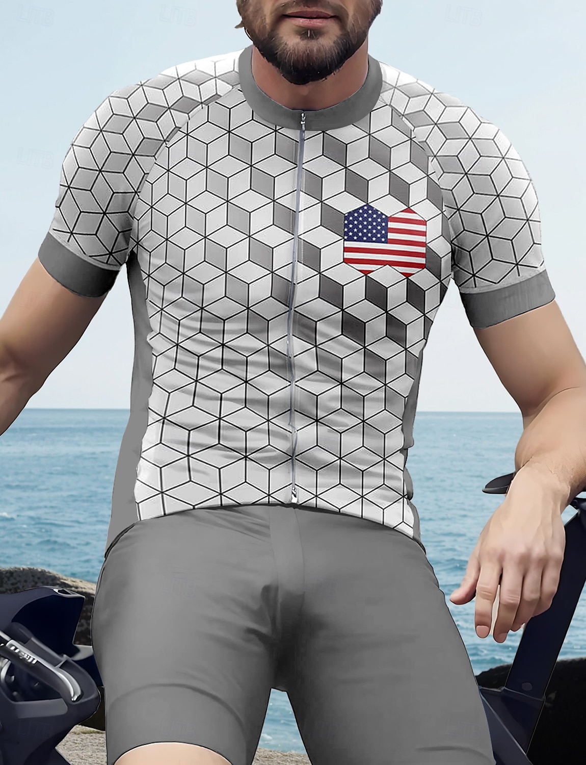 Per uomo Maglia da Ciclismo Manica Corta Bicicletta Maglietta Maglia Top con 3 tasche posteriori Resistente ai Raggi UV Traspirante Asciugatura Rapida Cerniera Frontale Argento Gli sport Abbigliamento del 2025 a $28.99 –P1