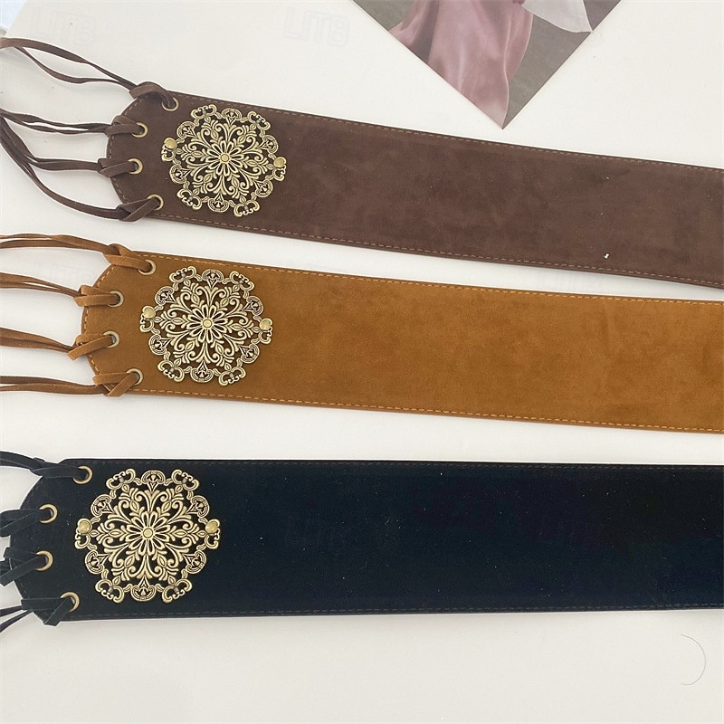 Ceinture Femmes PU Café Ceinture Taille Rue Quotidien Couleur Unie de 2025 ? $19.99 –P7