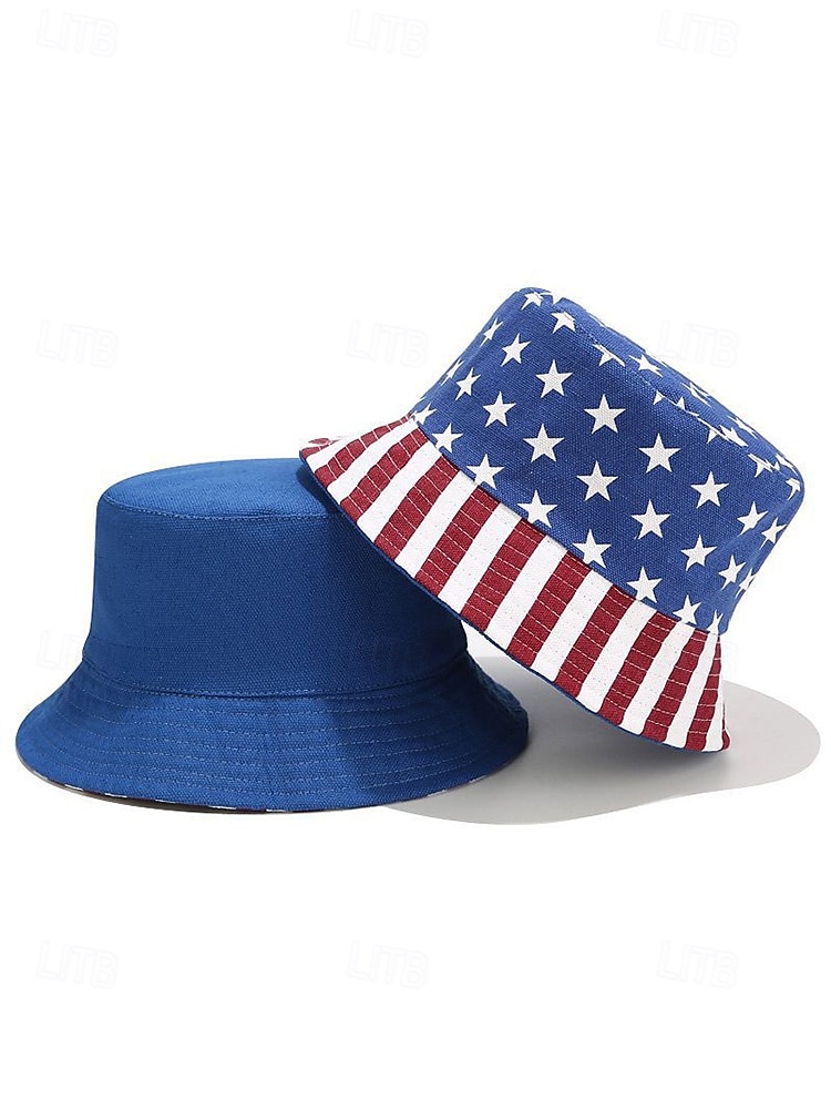 Fischerhut für Damen mit amerikanischem Flaggen-Aufdruck – wendbarer patriotischer Sommerhut mit Sternen- und Streifen-Design, perfekt für den Unabhängigkeitstag, den 4. Juli, Feiertage und Veranstaltungen im Freien 2025 - $14.99 –P3