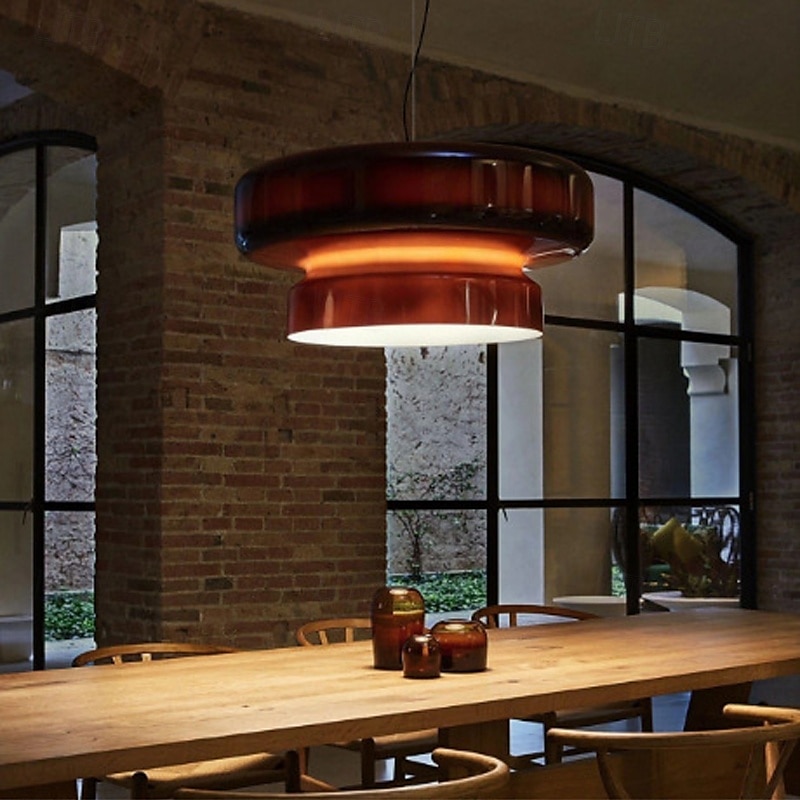 LED hanglamp 36cm glazen kroonluchter enkele kop plafondlamp voor loft bar woonkamer eetkamer warm wit 110-240v 2025 - $249.99 –P3