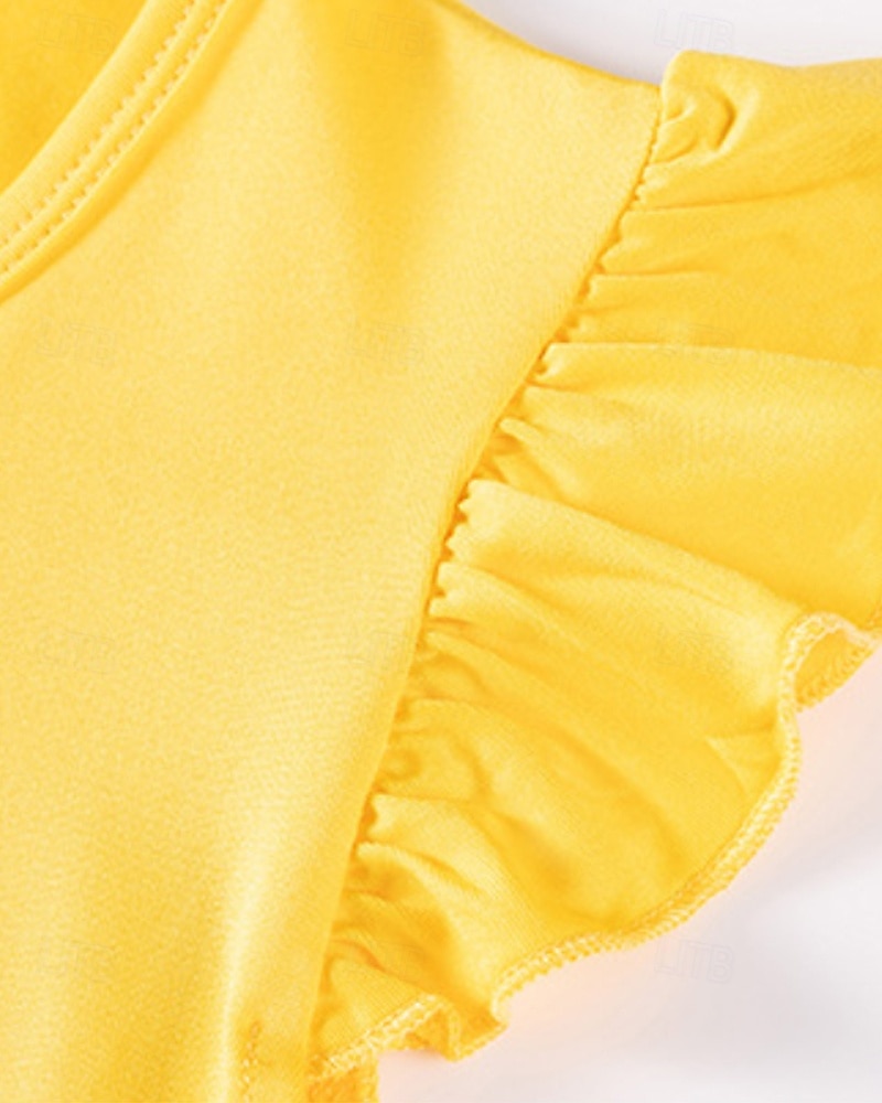 Kinder Mädchen Kleid Farbblock Ärmellos Outdoor Patchwork Niedlich Basic Baumwolle Knielang Freizeitkleid Sommer Ab 4 Jahren Gelb 2026 - $12.49 –P4
