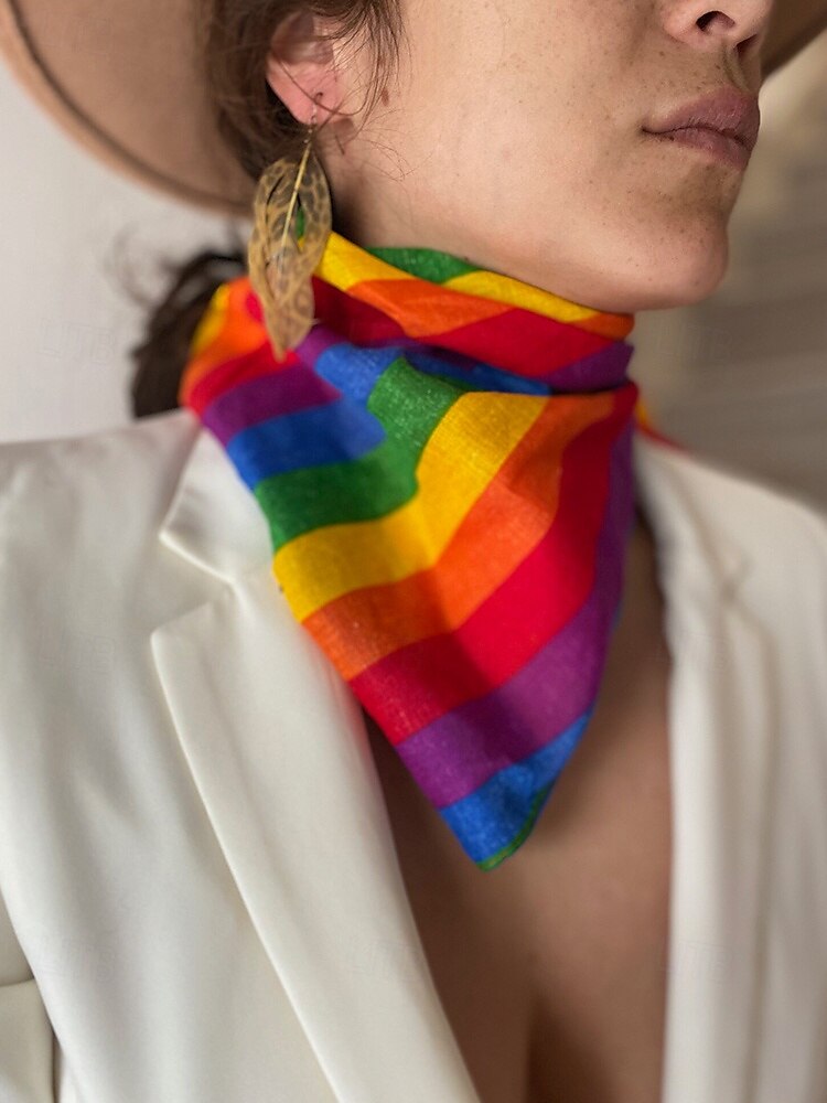 Unisex Paisley Rainbow Pride Scarf - A colorful LGBTQ+ accessory for festivals, Parades and everyday wear 2025 - $9.99 –P2