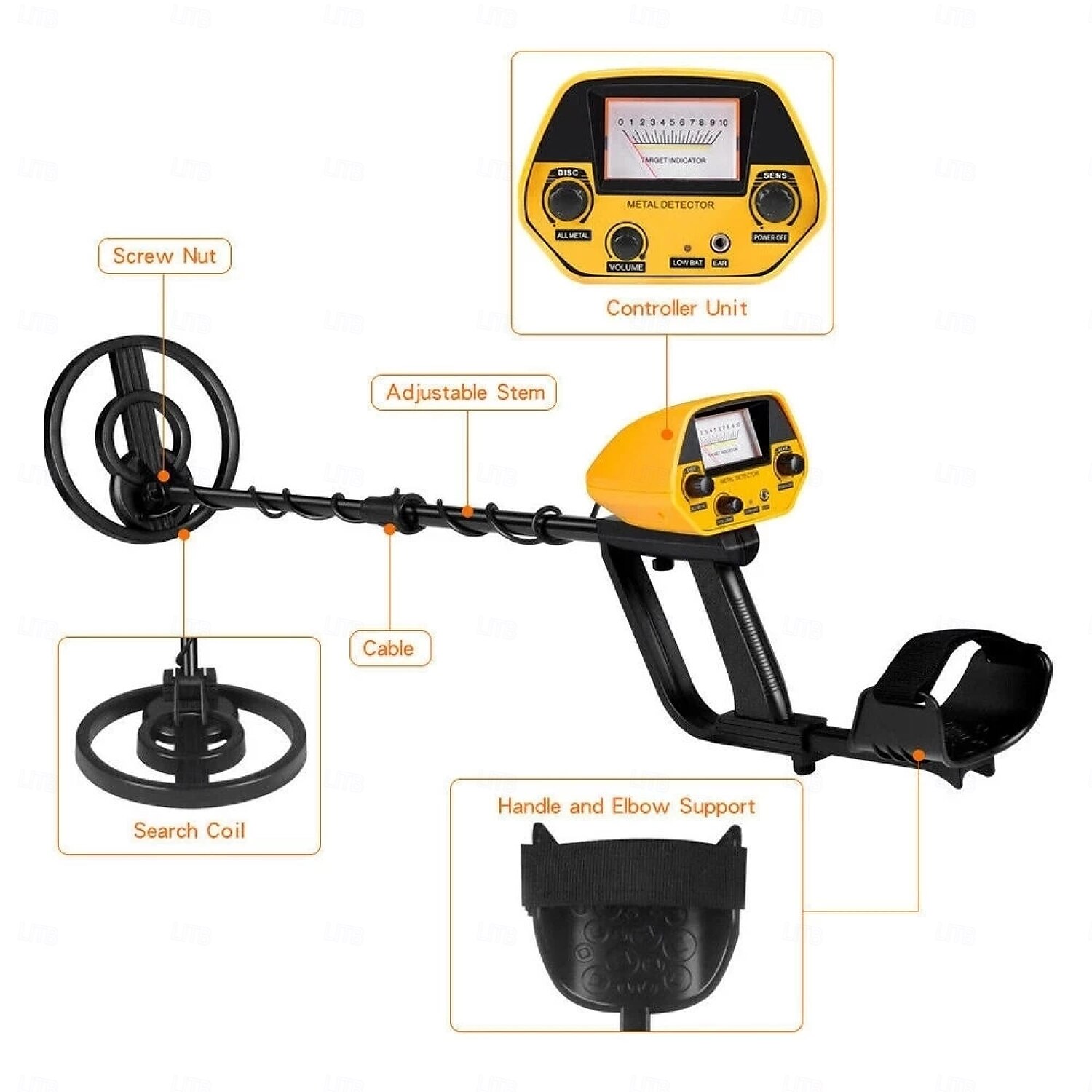 Metal detector professionale per esterni GT-5090 - rilevatore di metalli impermeabile ad alta precisione per oro/argento/rame/ferro con display LCD intelligente &altezza regolabile del 2025 a $145.99 –P2