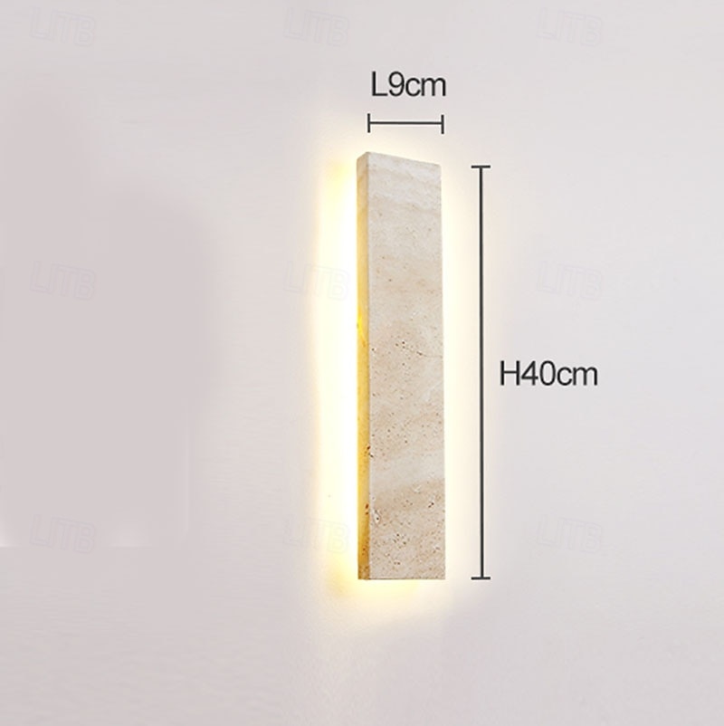 Applique da parete a LED in pietra Wabi-Sabi, luce d'atmosfera a LED, lampada da scala, cortile, balcone retrò, bagno, 110-240 V del 2025 a $346.79 –P9