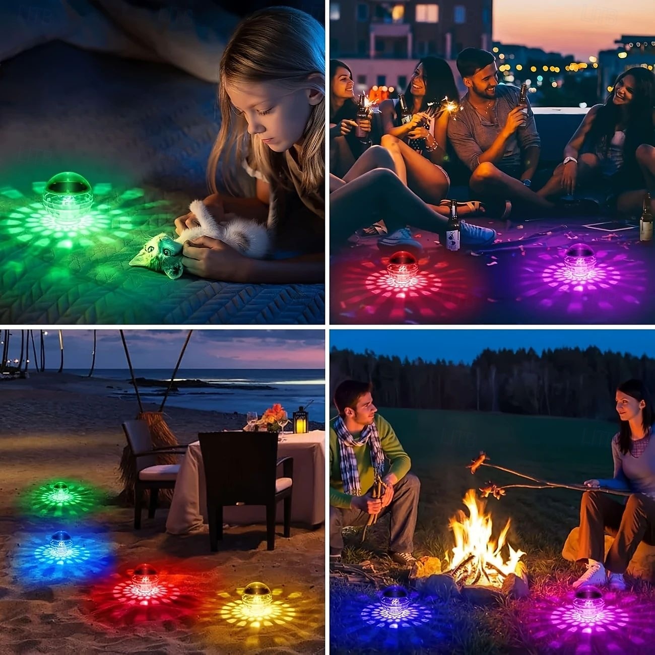 2 Pcs Underwater Lights Floating Pool Light Solar LED Color Changing Light IP67 Waterproof  for Outdoor Hot Spring Ponds Gardens and Hot Tub Fountain Lights at SPA Parties 2025 - $21.99 –P11