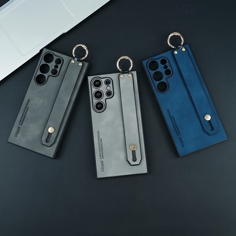 telefon Maska Pentru Apple AirTag S25 Ultra S24 Ultra Plus S23 Ultra Plus Capac Spate Suport Inel cu curea de mână Anti Șoc TPU PC PU piele 2025 - $10.99 –P3