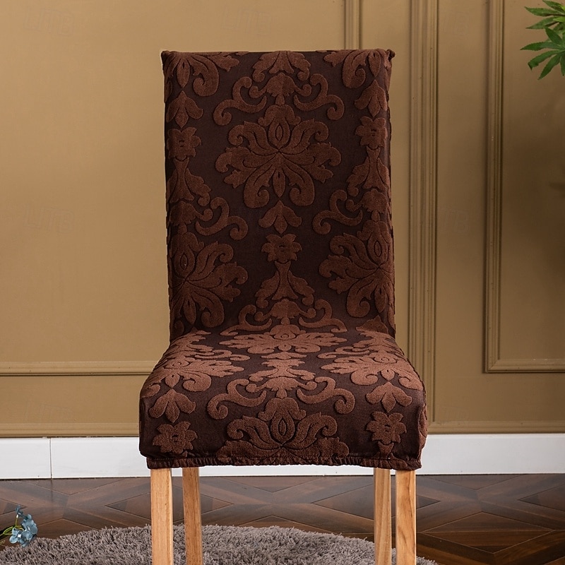 Funda para silla de comedor para el hogar, de tela polar, elástica, para el asiento 2025 - $13.99 –P2