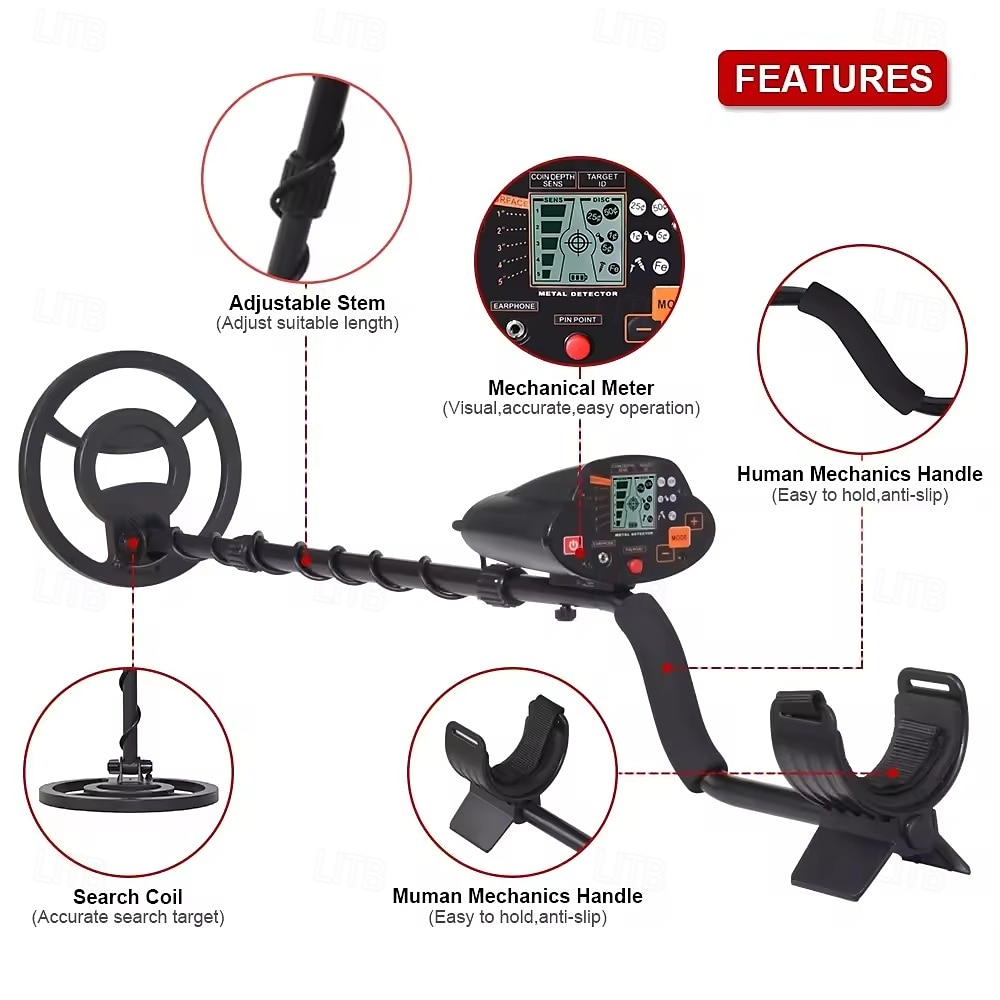 MD-5030 Portable Digital Metal Detector - High-Precision Underground Gold Finder with LCD Display & Adjustable Stem for Detecting Gold, Silver, Coppe 2025 - $246.39 –P1