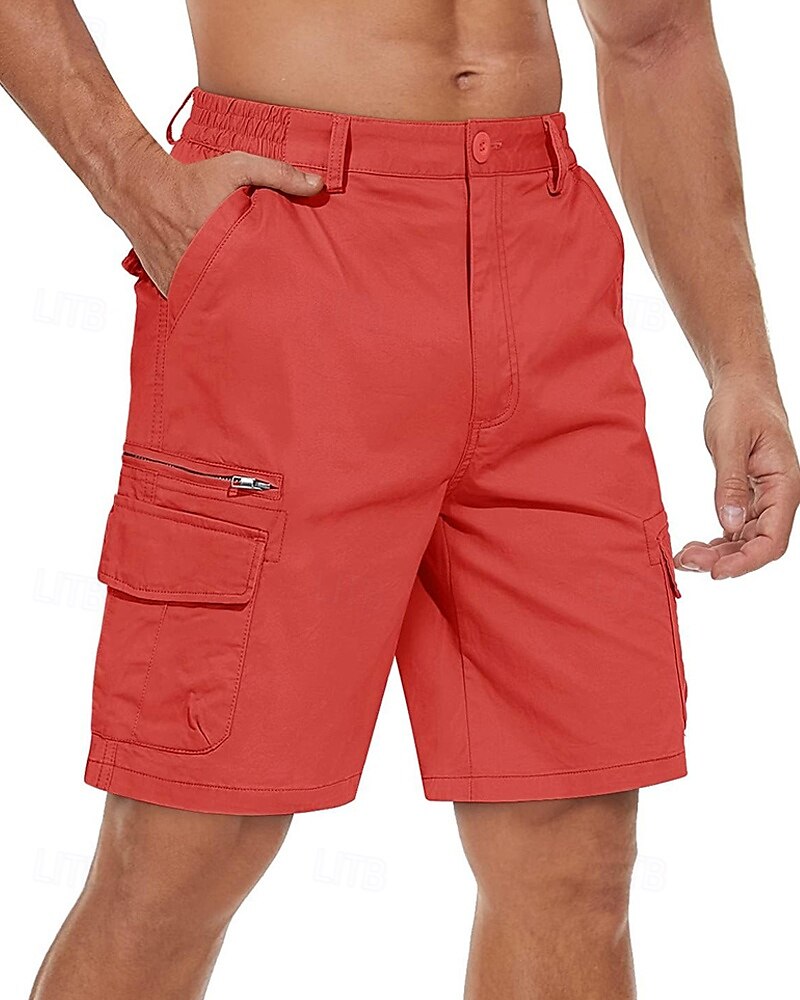 Per uomo Pantaloncini cargo Shorts Pantaloncini Estivi Elastico in vita Multi-tasche Tasca con Patta Semplice Comodità Indossabile Lunghezza al ginocchio All'aperto Sport Quotidiano Moda Casual Nero del 2025 a $40.99 –P5
