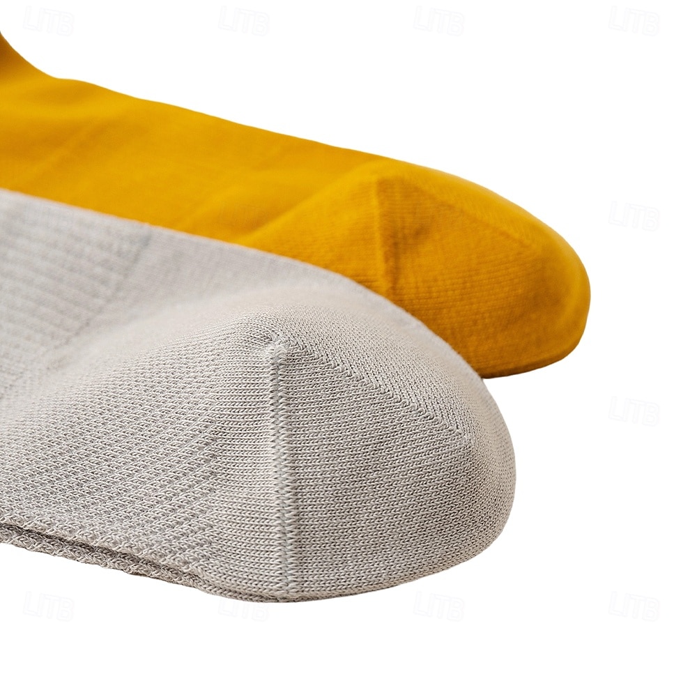 Herr 1 par Socka Ankel- och sneakersstrumpor Svart Vit Färg Slät Skola Formell Utomhus Tunn Sommar Vår Höst Dagligen Ledigt 2025 - $3.99 –P6