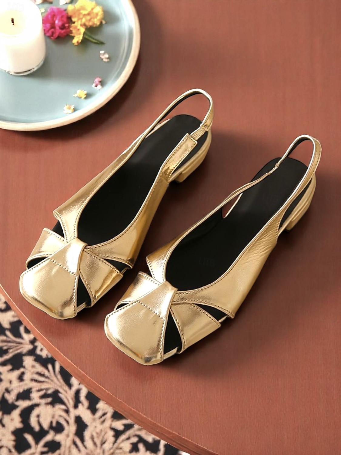Women's Silver Open Toe Slingback Flats with Crisscross Design - Chic Daily Date Shoes for Modern Women 2025 - $26.99 –P5